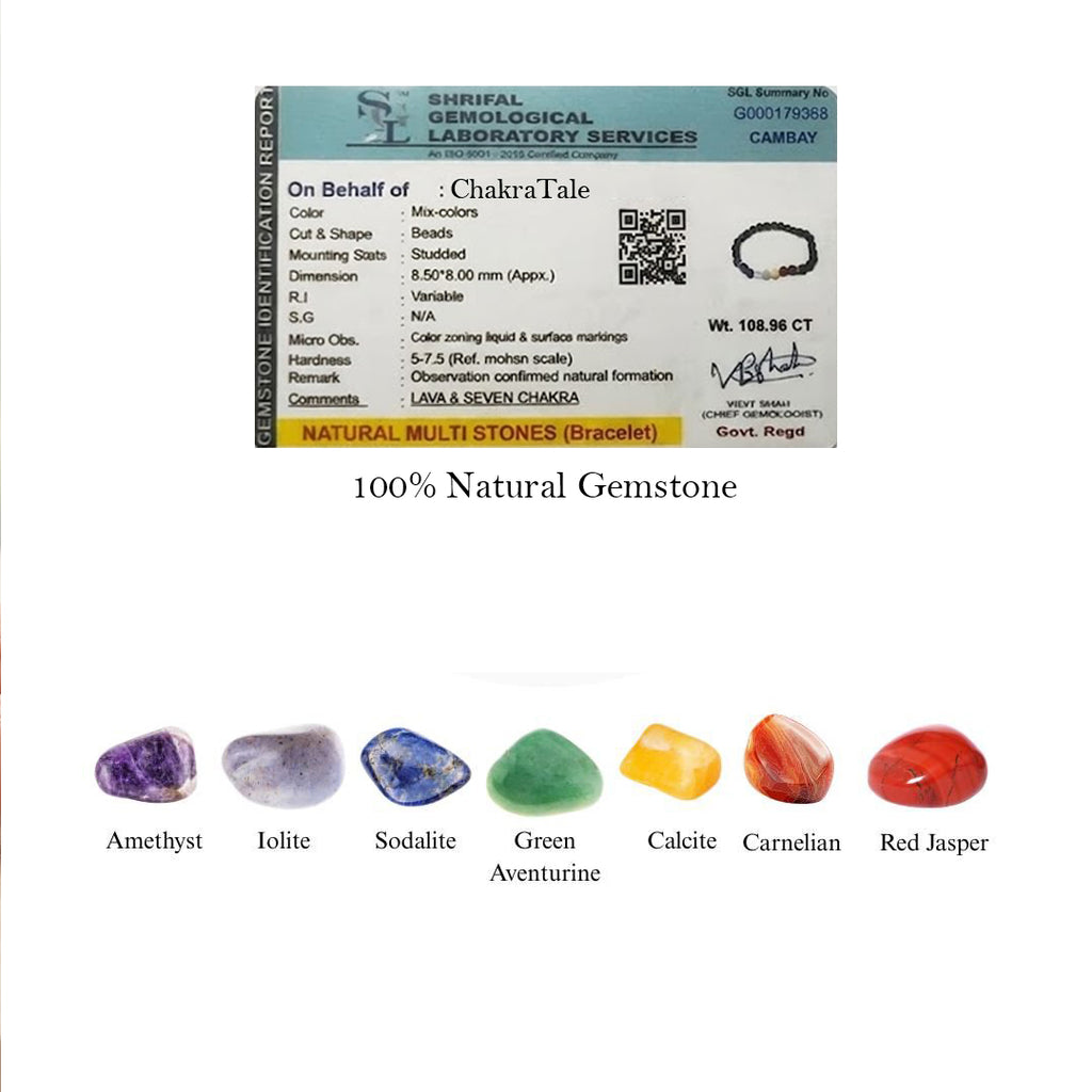 7 Chakra with Lava Stone Bracelet