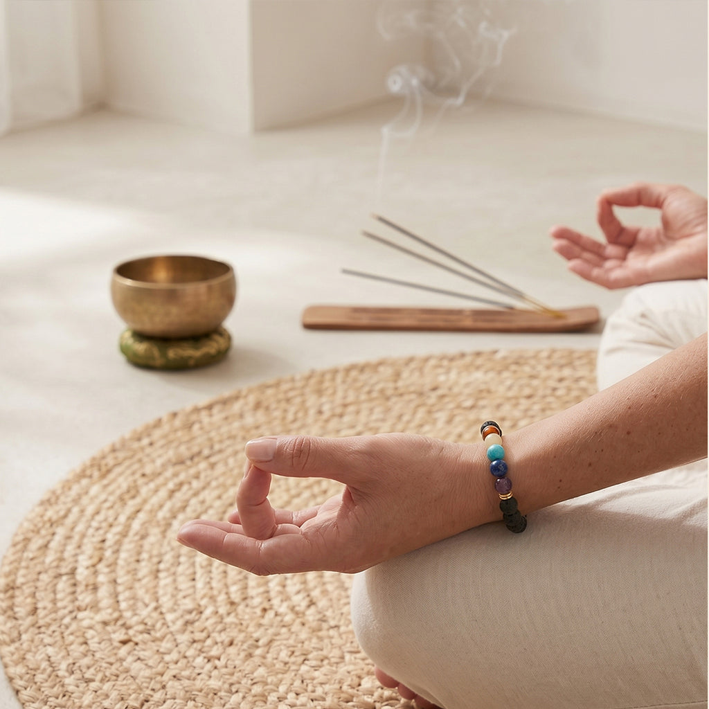 7 Chakra with Lava Stone Bracelet