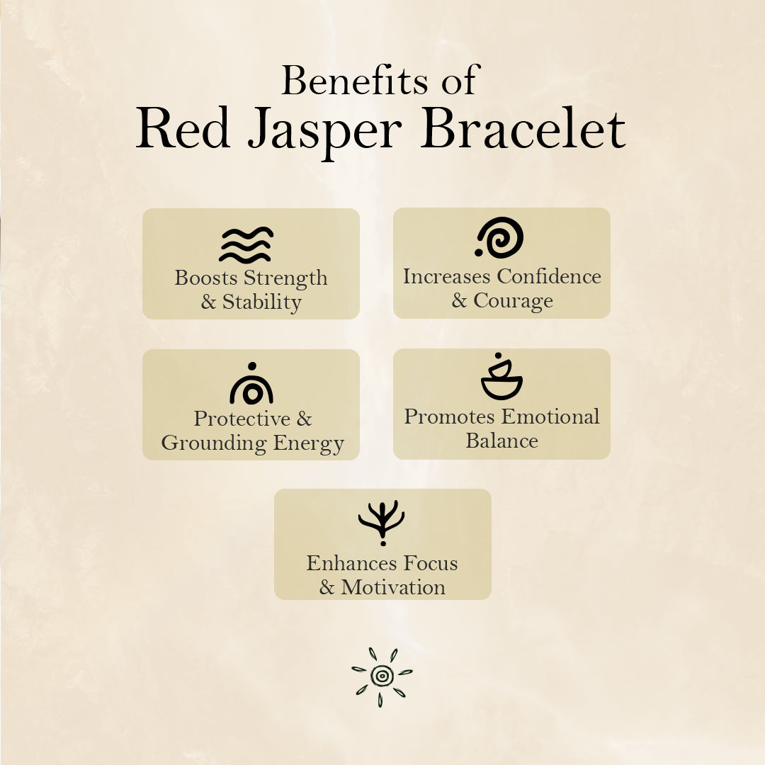 Red Jasper Natural Stone - Bracelet