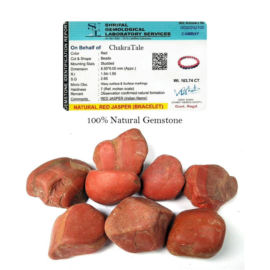Red Jasper Natural Stone - Bracelet