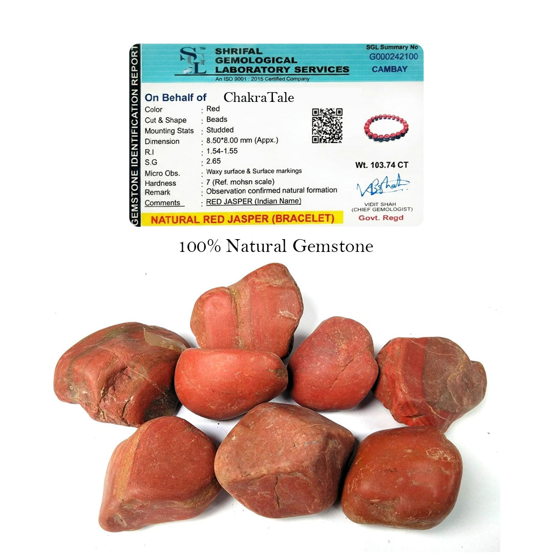 Red Jasper Natural Stone - Bracelet