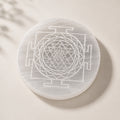 Selenite Plate - Shree Yantra