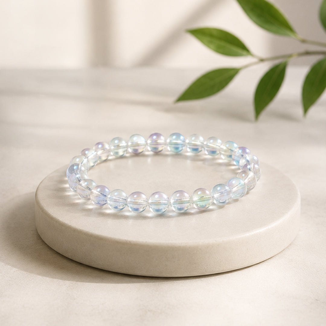 Angel Aura Quartz Faceted Bracelet