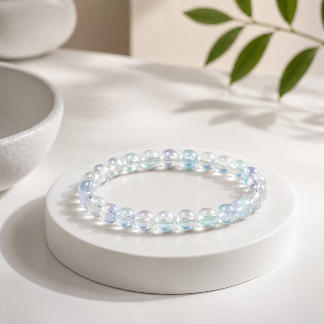 Angel Aura Quartz Faceted Bracelet